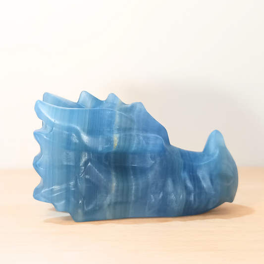 Lemurian Aquatine Blue Calcite Dragon