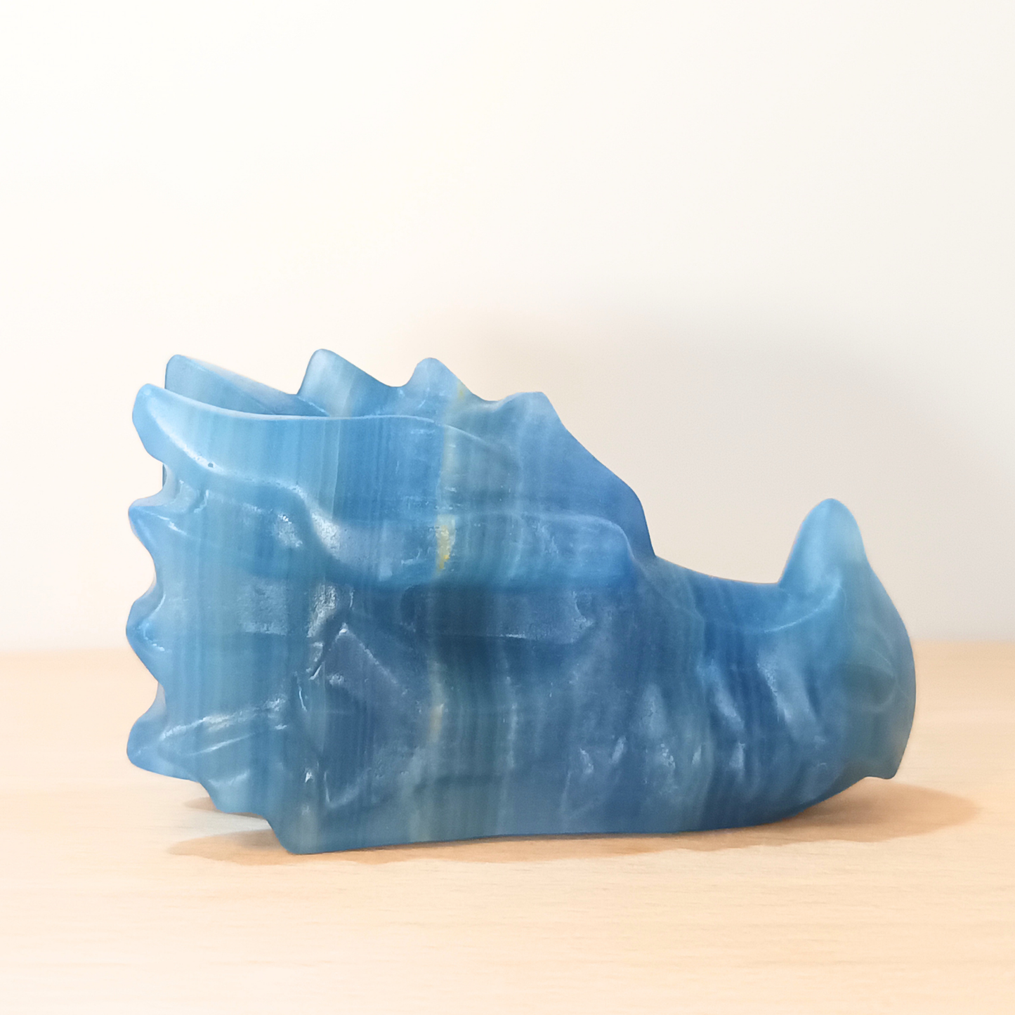 Lemurian Aquatine Blue Calcite Dragon