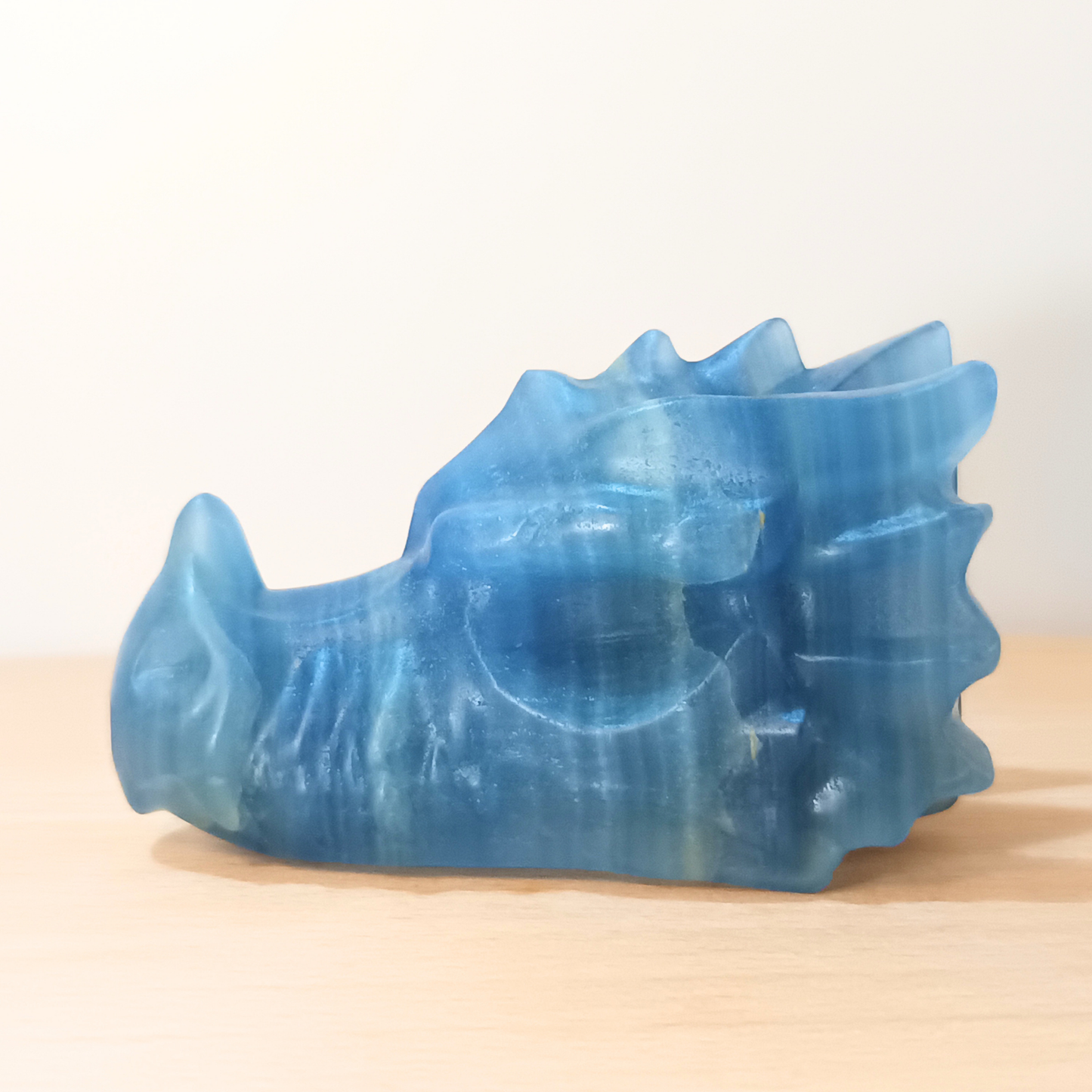 Lemurian Aquatine Blue Calcite Dragon