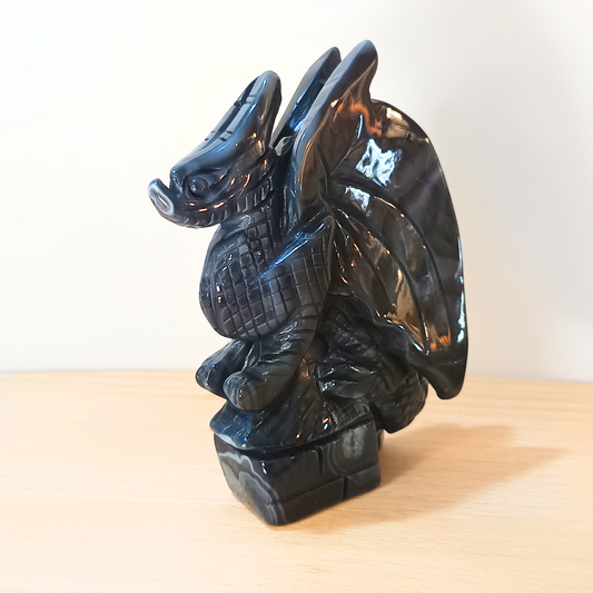 Black Sardonyx Flying Dragon