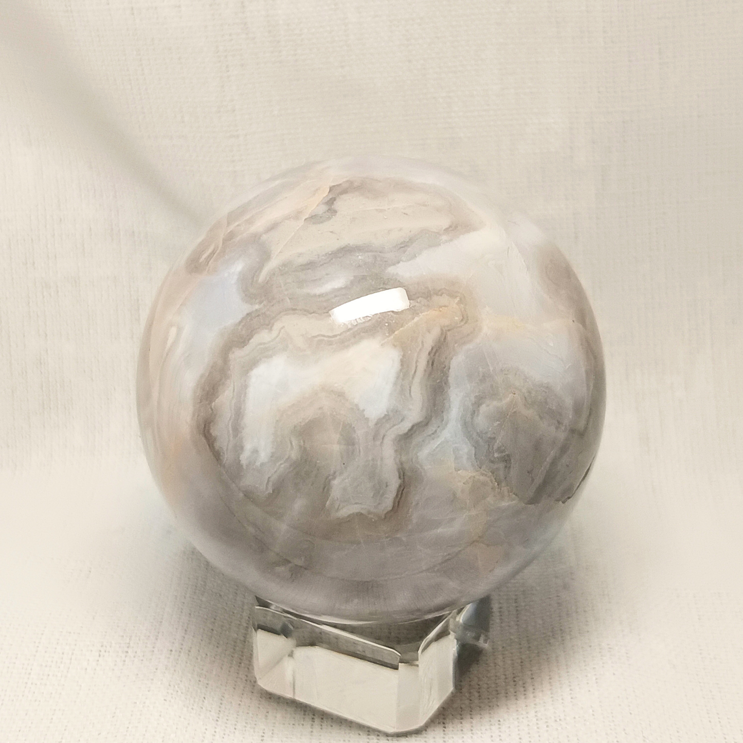 Grey-Banded Agate Sphere I