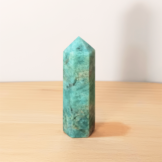 Amazonite with Smoky Quartz Tower