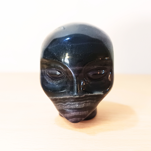 Rainbow Fluorite Elven Skull